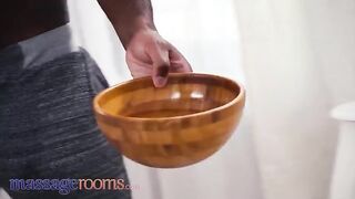 Romantic sex in massage room with petite Russian beauty