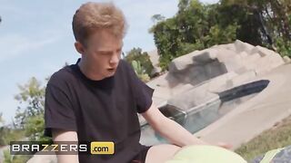 Daya Knight enjoys a cock-riding lesson with her busty stepmom Dee Williams