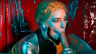 Femdom threesome with ballerinas in the Atomic Heart style