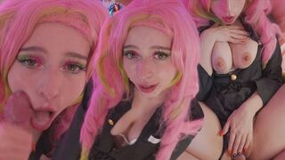 Mitsuri Kanroji from Demon Slayer gets her pussy railed in exclusive vid