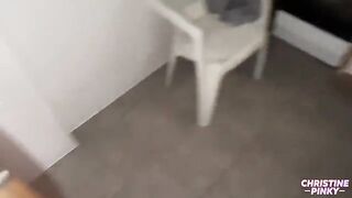 The pretty brunette was fucked on the kitchen table at night