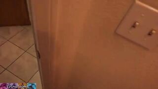 Stepmom gets ready for bed while being watched and caught