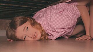 The stepsister is stuck, a classic theme indeed