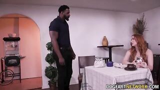 Redhead hottie Madison Morgan gets pounded by a massive BBC