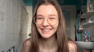 The guy fucks the wet pussy of his German girlfriend until she comes