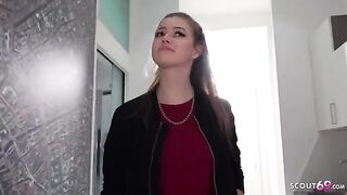 German teen Olivia Sparkle from Prague gets fucked hard by Public Agent
