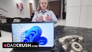 Eva Nyx gets her pussy filled with cum by step daddy in a taboo roleplay scene