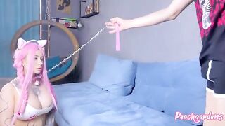 My obedient stepsister Kitty Teen will do anything I tell her to, even if it means feeding her from a bowl of cum