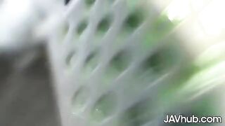 Two cute Japanese girls getting fucked by many guys
