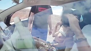 Public dick pumping to a stranger who just happened to be passing by