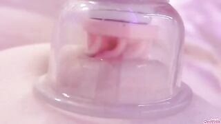 4 times cum✦Nipples and clit to be erected by sucking toy