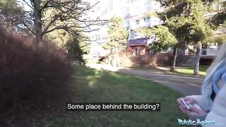 German blonde MILF fucked by a stranger in public for cash with Public Agent