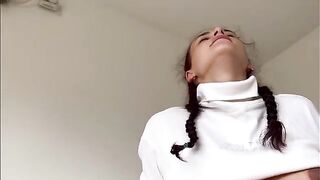 A pregnant stepsister gets fucked by her stepbrother hard