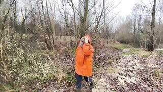 My husband has a huge cock, he fucked my ass by the river