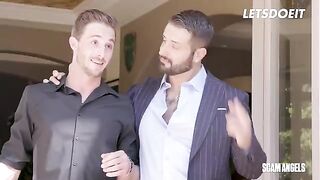 Two steaming-hot MILFs are getting banged by a young American football star