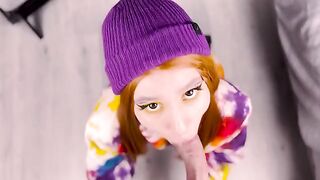 Redhead presented her ass to the guy after giving a blowjob in 4K