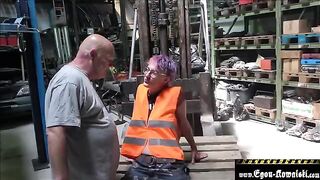 Climate activist gets fucked by old man in hardcore scene