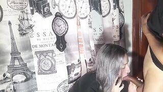 An extremely unfaithful woman has sex with her stepbrother while talking to her boyfriend on the phone