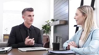 Skinny babe Lily Larimar has to fuck to get the job done on Passion-HD