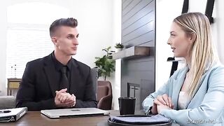 Skinny babe Lily Larimar has to fuck to get the job done on Passion-HD