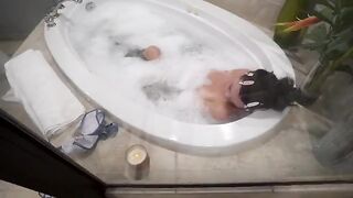 Cute baby has a dream to have sex with stepbrother in the bathroom!