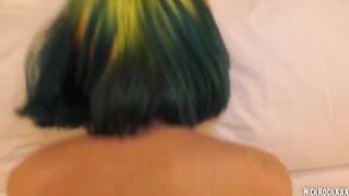Rainbow teen celebrates her 18th birthday with a rough and wet fuck
