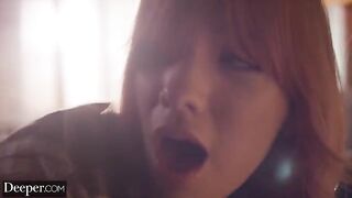 The girl lost a game and got punished by a dominant force in a deeper scene