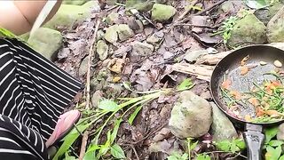A viral video of a single mom's risky outdoor encounter and cooking adventure