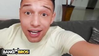 Johnny Love pranks his GF Brandy Renee, a curvy Latina with huge natural tits