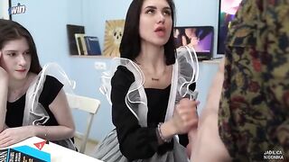 The labor teacher fucked two students right in class
