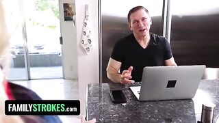 Pervert stepdad fucks his stepdaughter Chloe Rose daily