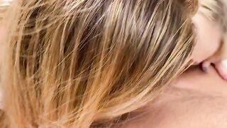 The tattooed step sister is getting fucked by two guys in an FFM threesome