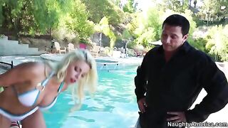 My wife's hot friend Britney Amber has an incredible talent for deepthroating