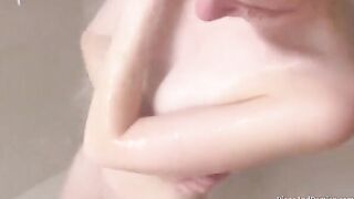 We shower, caress each other with massage, and have sex right over the couch