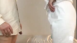 A nurse visits the patient with erection problems