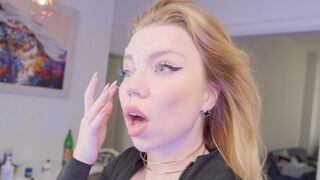 A tiny pussy of a passionate girl made a guy cum three times and on her face