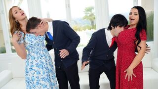 The stepsons are incompetent with girls, so their stepmoms teach them the basics