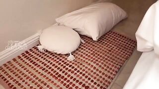 I'm sharing a bed with my sister's best friend - a super hot brunette