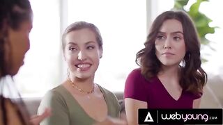 A girl from the city, Kira Noir, has passionate sex with her impressed neighbors
