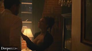 A curvy burlesque dancer gets creampied at an afterparty in this intense DEEPER scene