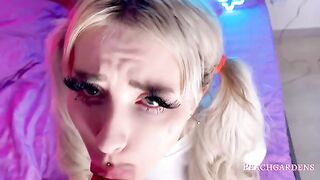Hardcore step sister sex with rough deepthroat and titfuck action in 60fps
