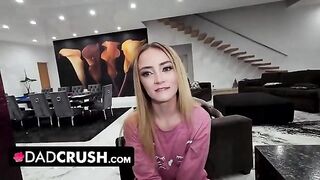Step-daughters compete for dad’s attention and big cock