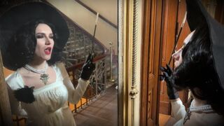 Resident Evil Village cosplay with tall and busty Alcina Dimitrescu