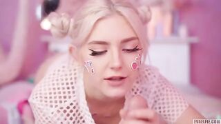 All cute girls like to have hot cum on their faces, a timeless appeal
