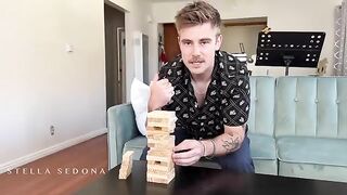 Two boys fucked two pretty babes on the bed with a surprising twist