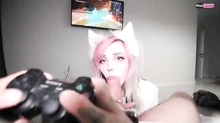 I play Genshin Impact while my girlfriend fucks me properly