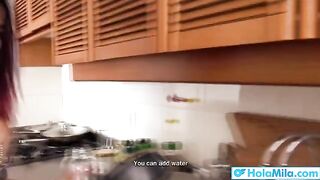 Latina big tits stepmom Mila Garcia gets her pussy smashed hard in POV