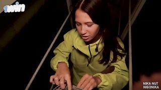 A girl made a naughty promise to a stranger under the bridge for fun