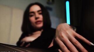 A hot girl with big boobs gets her pussy juiced up
