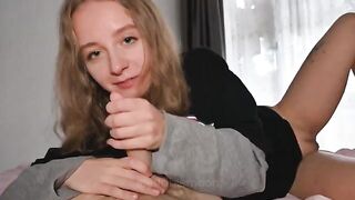A super cute babe is talking about love in a sensual and sexy tone